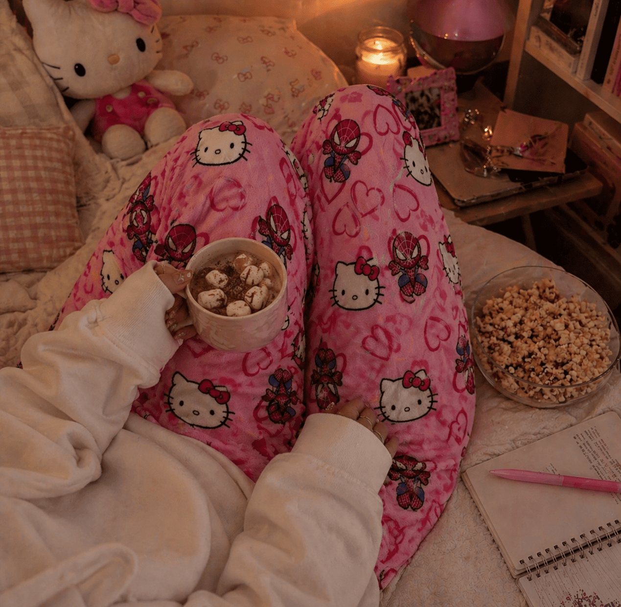 Hello Kitty x Spiderman Pajama